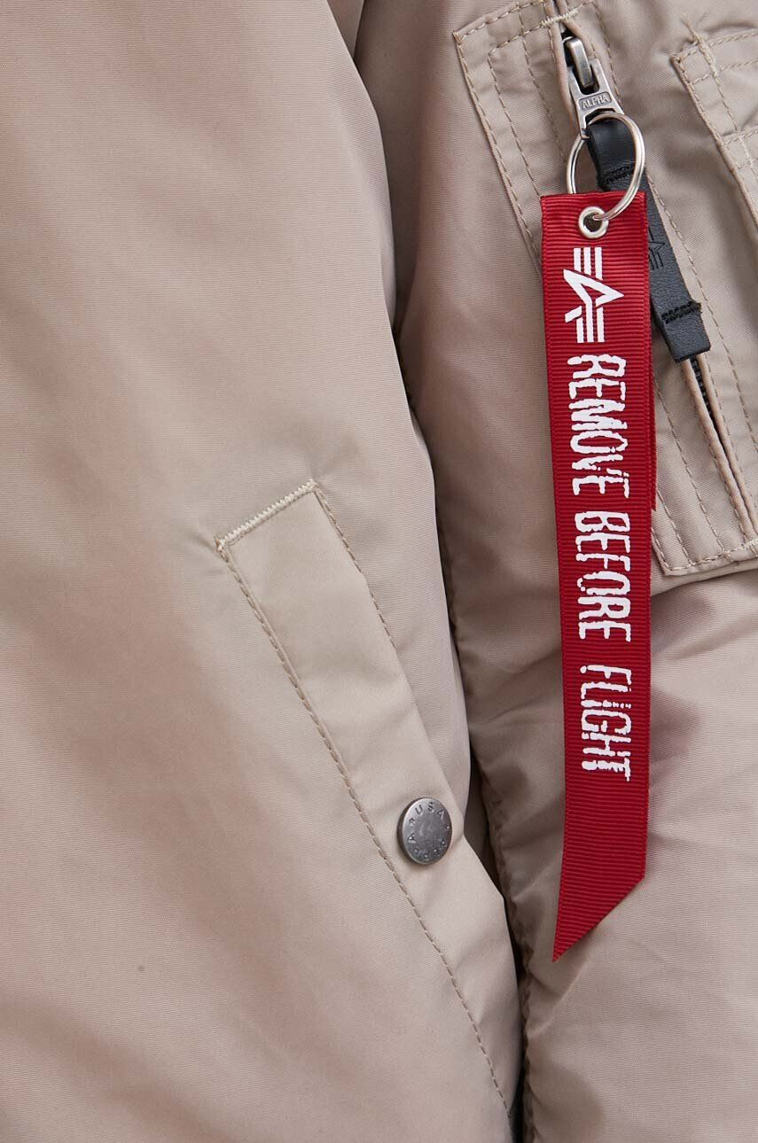 Alpha Industries Bomber bunda béžová barva přechodná - Pepit.cz