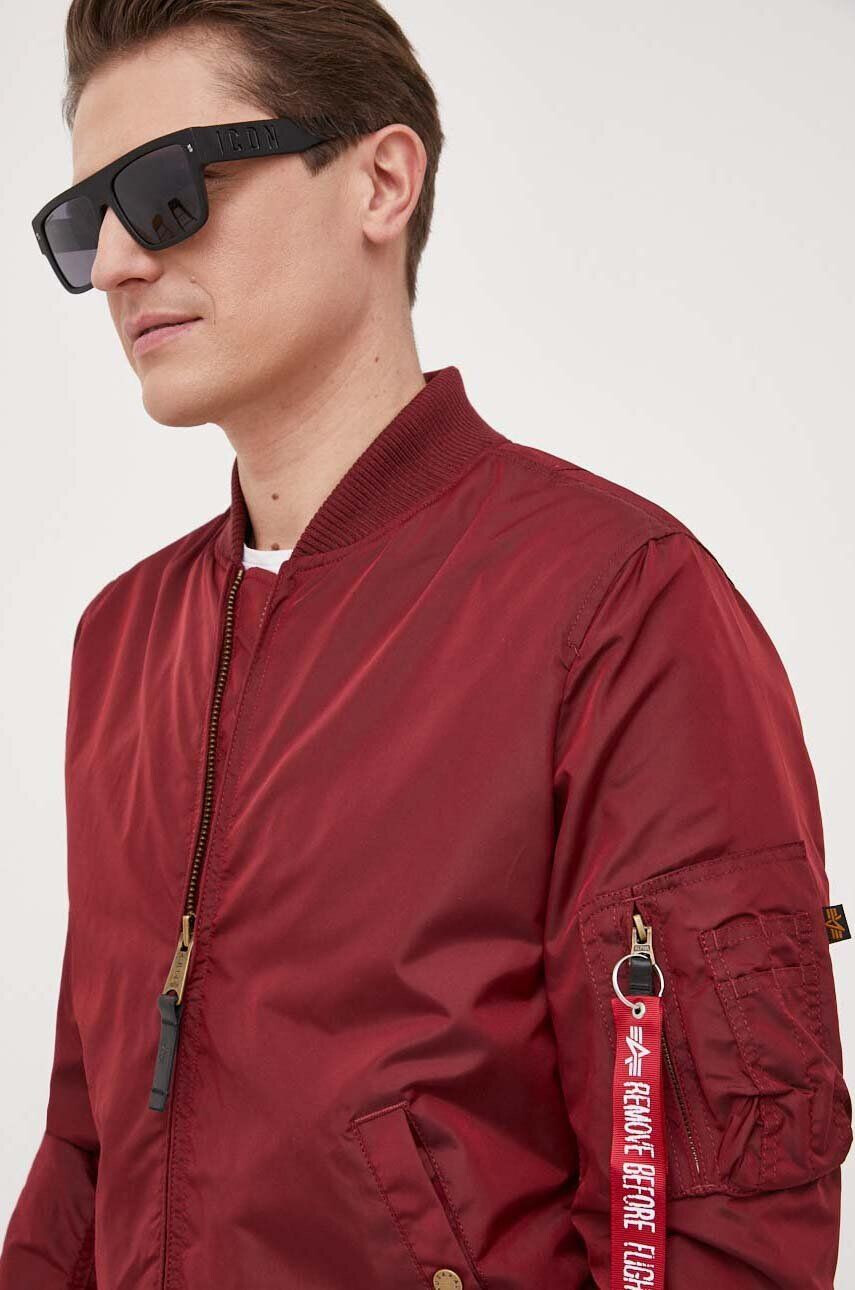 Alpha Industries Bomber bunda vínová barva přechodná 191103.184-Burgundy - Pepit.cz