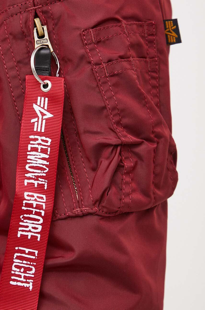 Alpha Industries Bomber bunda vínová barva přechodná 191103.184-Burgundy - Pepit.cz