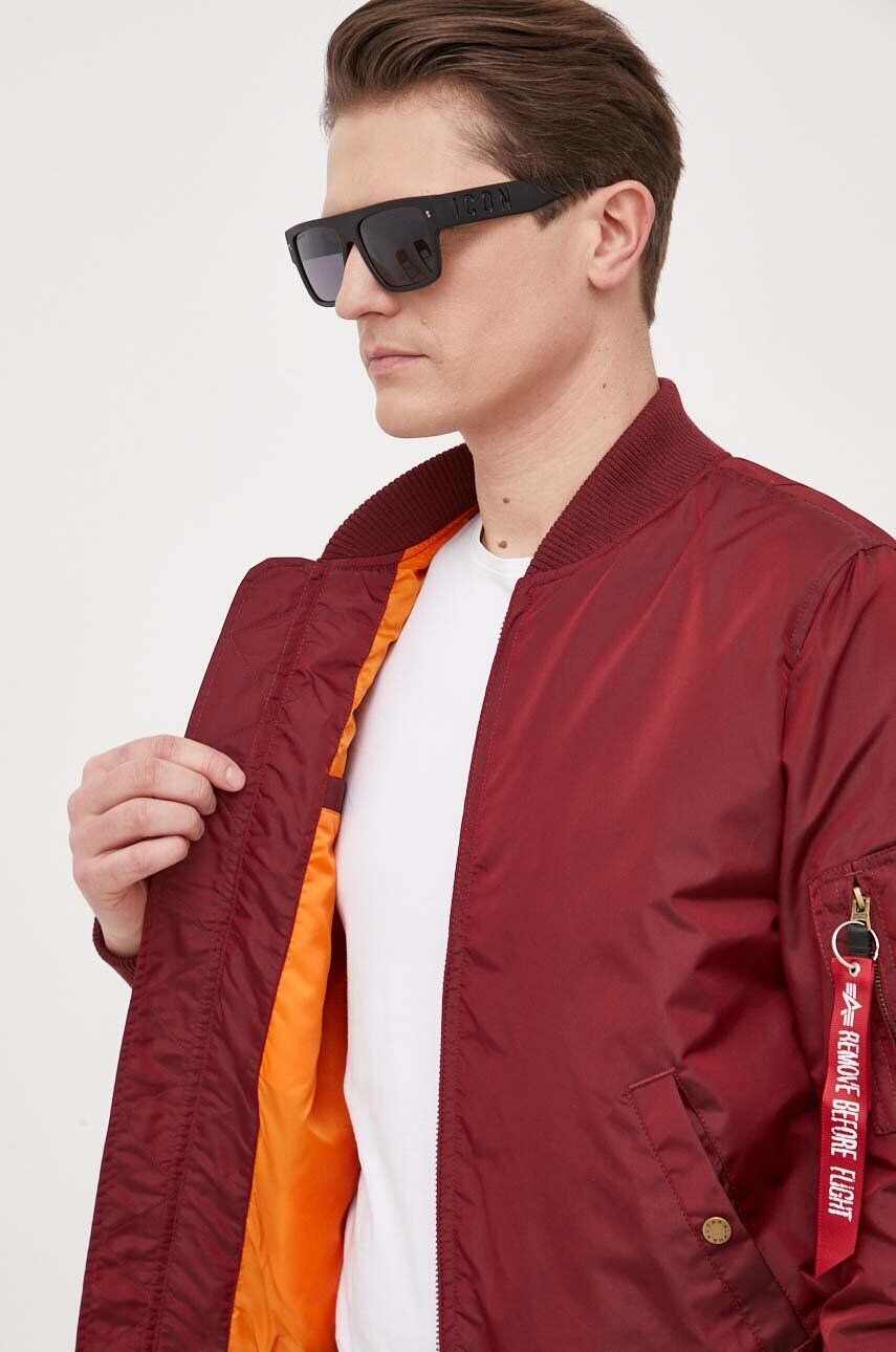 Alpha Industries Bomber bunda vínová barva přechodná 191103.184-Burgundy - Pepit.cz