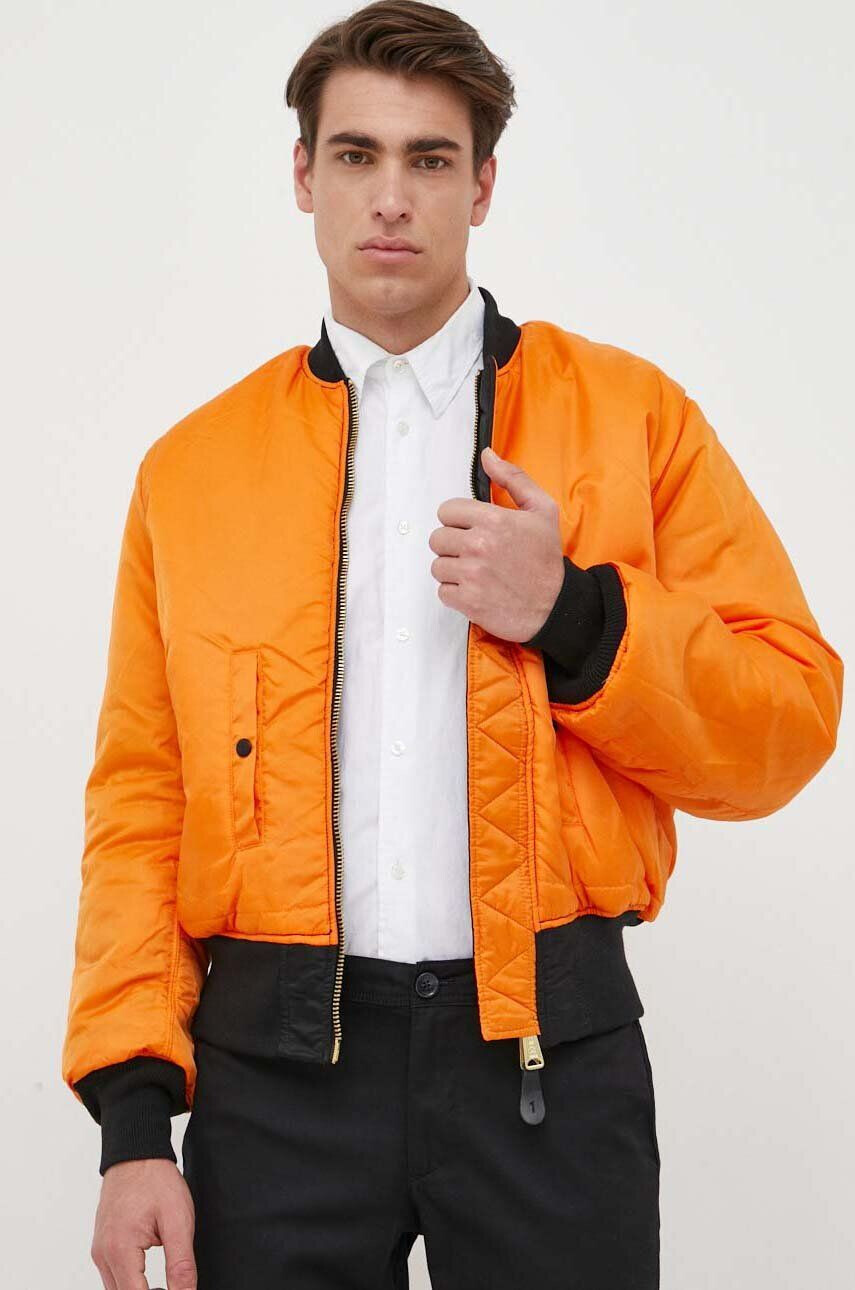 Alpha Industries Bomber bunda MA-1 černá barva zimní 100101.03 - Pepit.cz