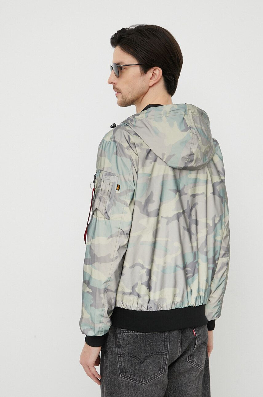 Alpha Industries Bunda pánská zelená barva přechodná 126138RC.408-WdlCamo65 - Pepit.cz