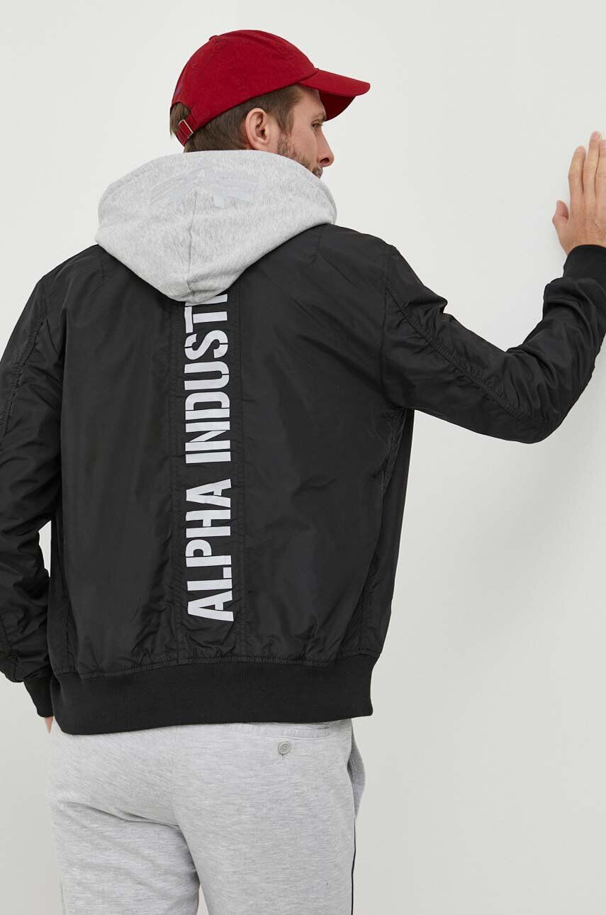 Alpha Industries Bunda pánská černá barva přechodná 106103.03-Black - Pepit.cz