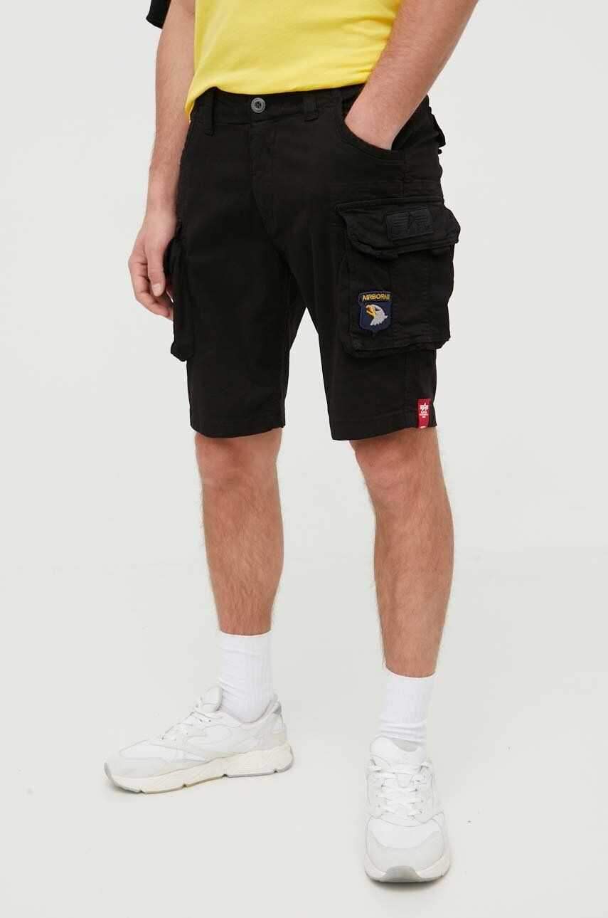 Alpha Industries Kraťasy pánské černá barva 186209.03-Black - Pepit.cz