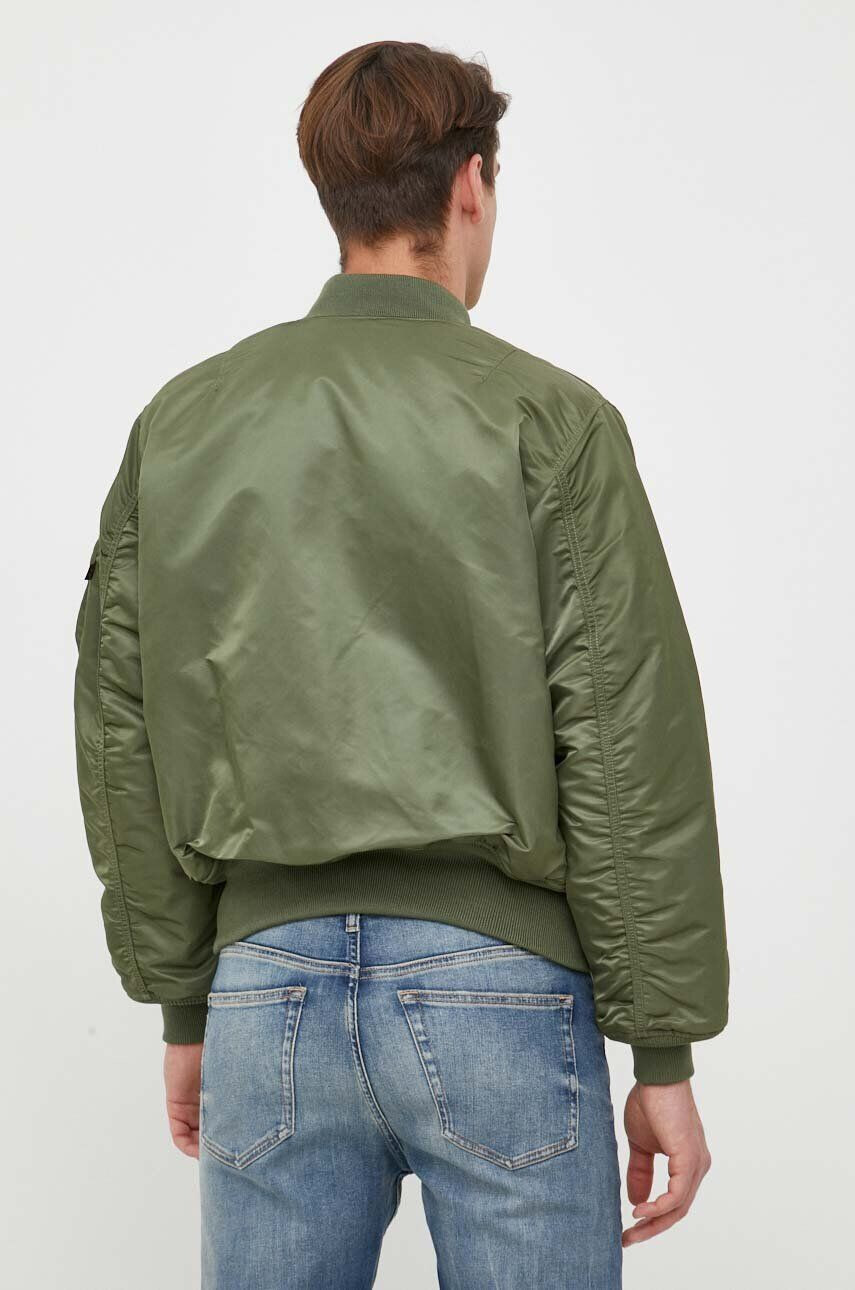 Alpha Industries Oboustranná dětská bomber bunda MA-1 pánská zelená barva přechodná 100101.01 - Pepit.cz