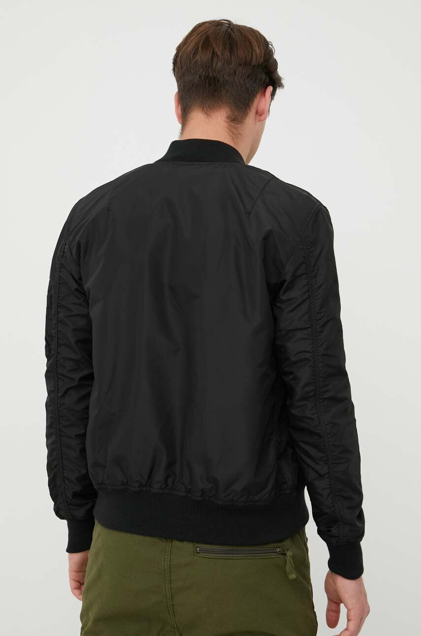 Alpha Industries Oboustranná dětská bomber bunda pánská černá barva přechodná 186101.03-Black - Pepit.cz