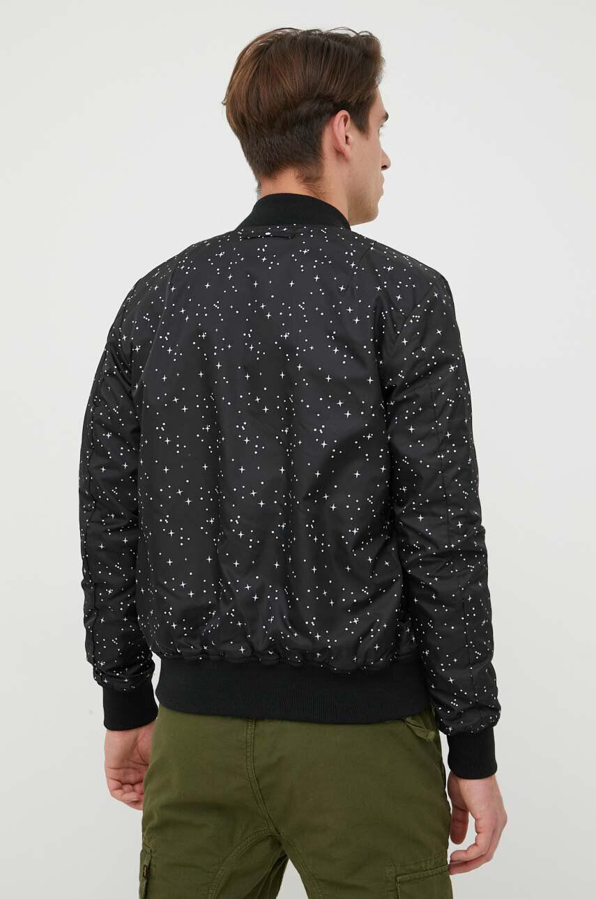 Alpha Industries Oboustranná dětská bomber bunda pánská černá barva přechodná 186101.03-Black - Pepit.cz