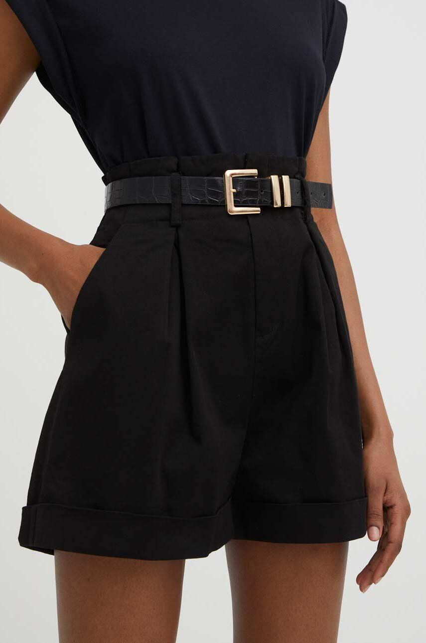 Answear Lab Kraťasy dámské černá barva hladké high waist - Pepit.cz