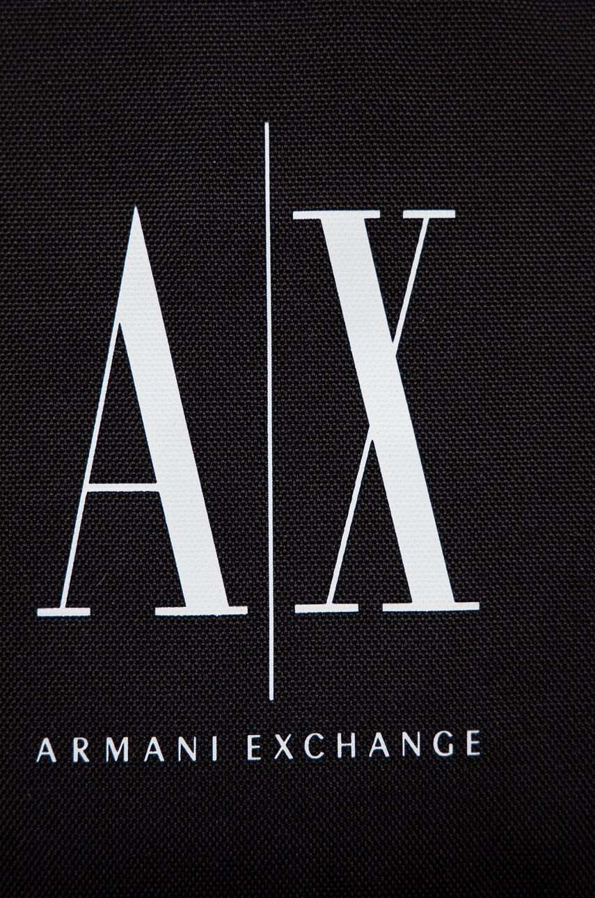 Armani Exchange Batoh pánský černá barva velký s potiskem - Pepit.cz