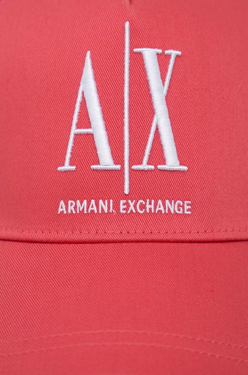 Armani Exchange Bavlněná baseballová čepice béžová barva s aplikací - Pepit.cz