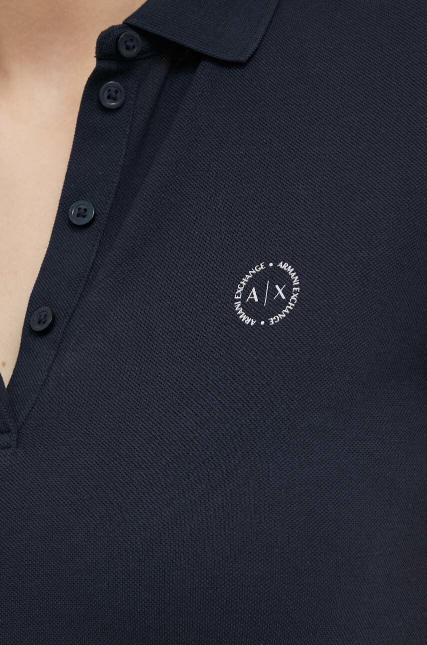 Armani Exchange Bavlněné polo tričko tmavomodrá barva - Pepit.cz