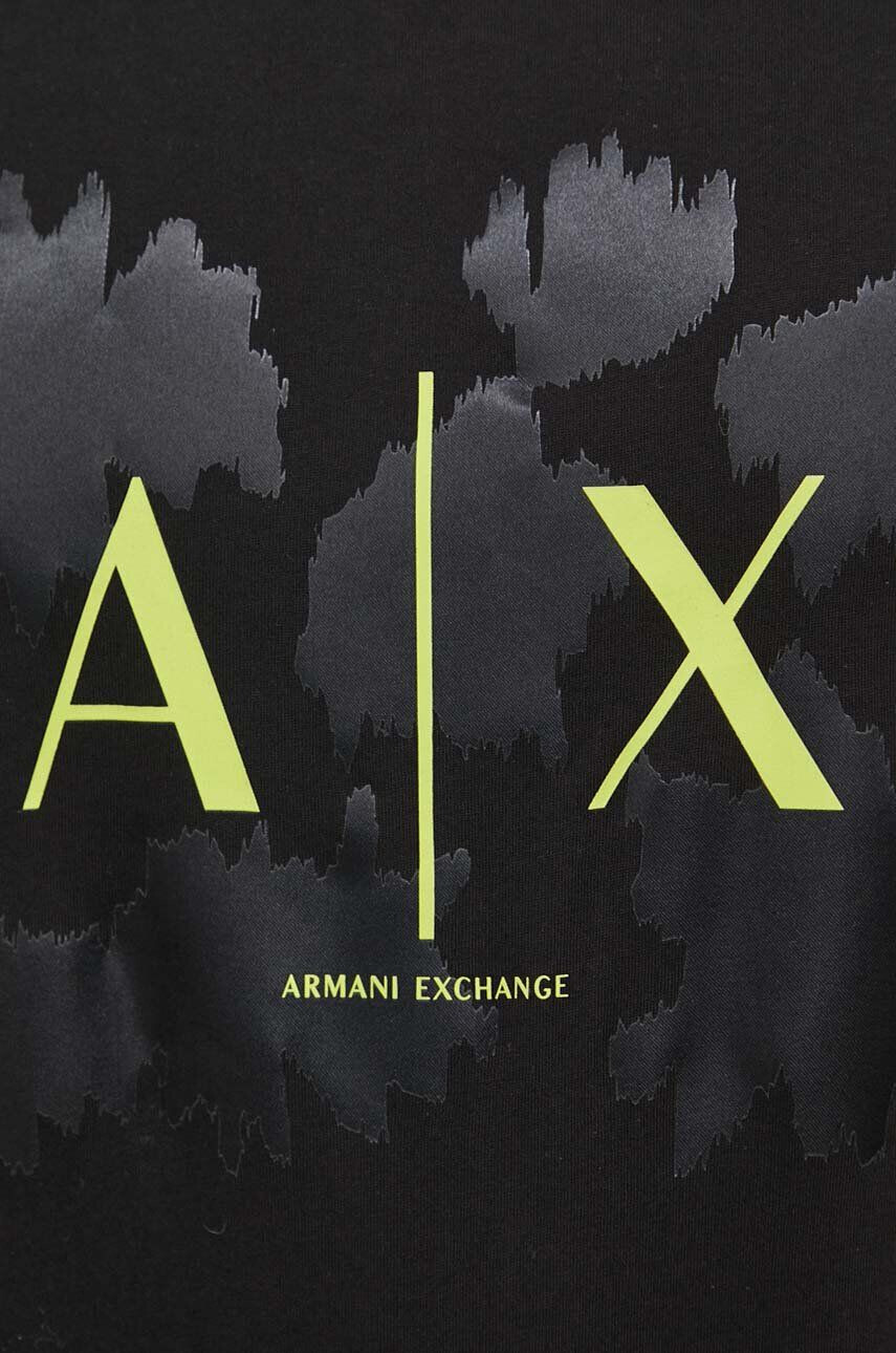 Armani Exchange Bavlněné šaty černá barva mini oversize - Pepit.cz