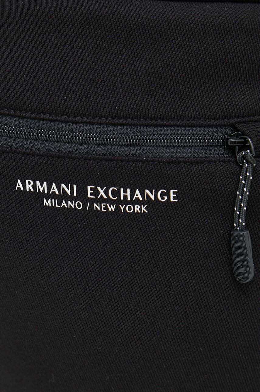 Armani Exchange Bavlněné šortky pánské černá barva - Pepit.cz