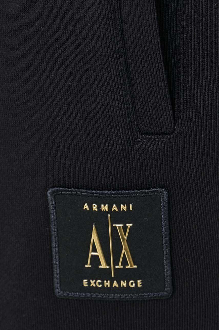 Armani Exchange Bavlněné šortky pánské černá barva - Pepit.cz