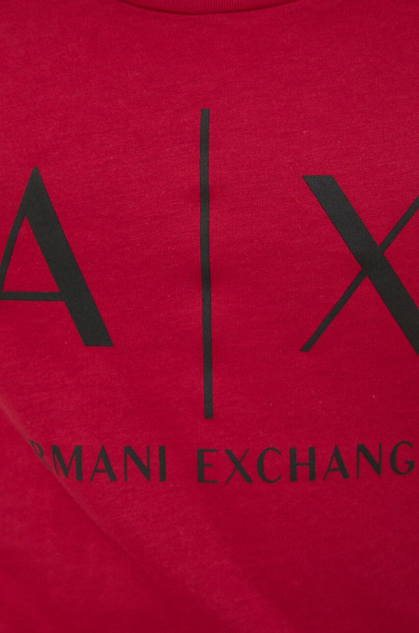 Armani Exchange Bavlněné tričko růžová barva - Pepit.cz