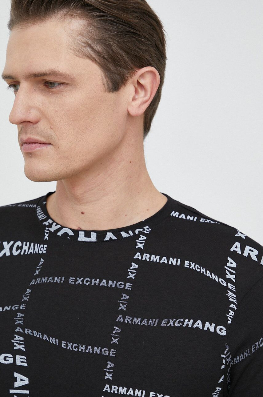 Armani Exchange Bavlněné tričko bílá barva s potiskem - Pepit.cz