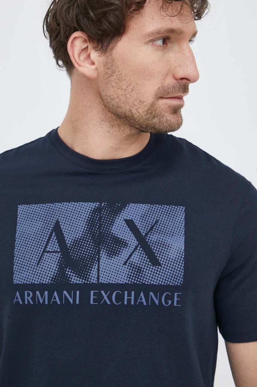 Armani Exchange Bavlněné tričko bílá barva - Pepit.cz