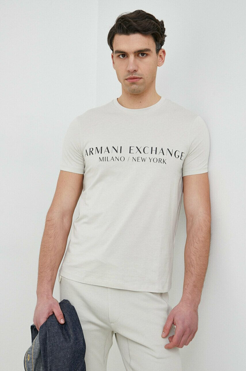 Armani Exchange Bavlněné tričko slim s klasickým límcem - Pepit.cz