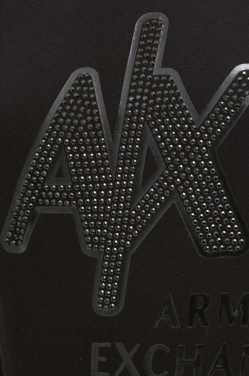 Armani Exchange Bavlněné tričko černá barva - Pepit.cz