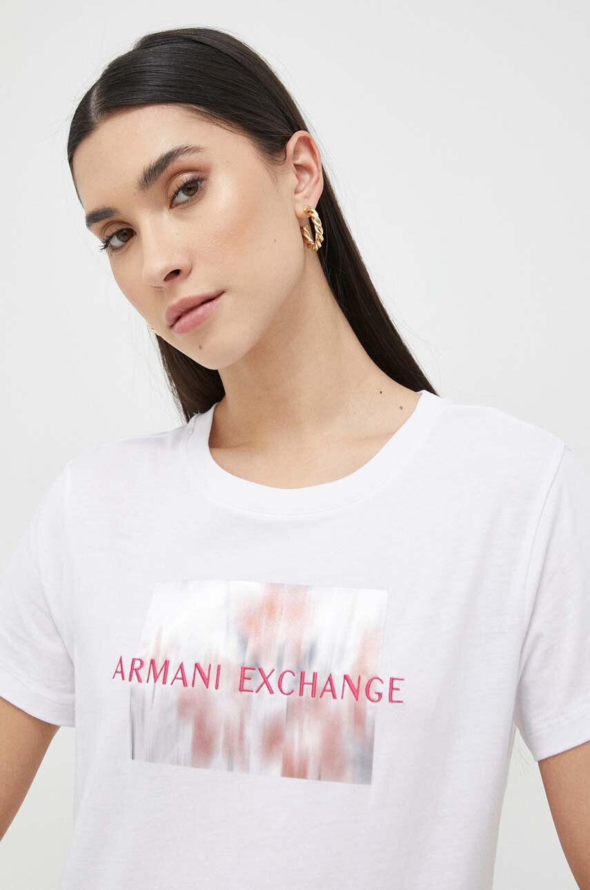 Armani Exchange Bavlněné tričko černá barva - Pepit.cz