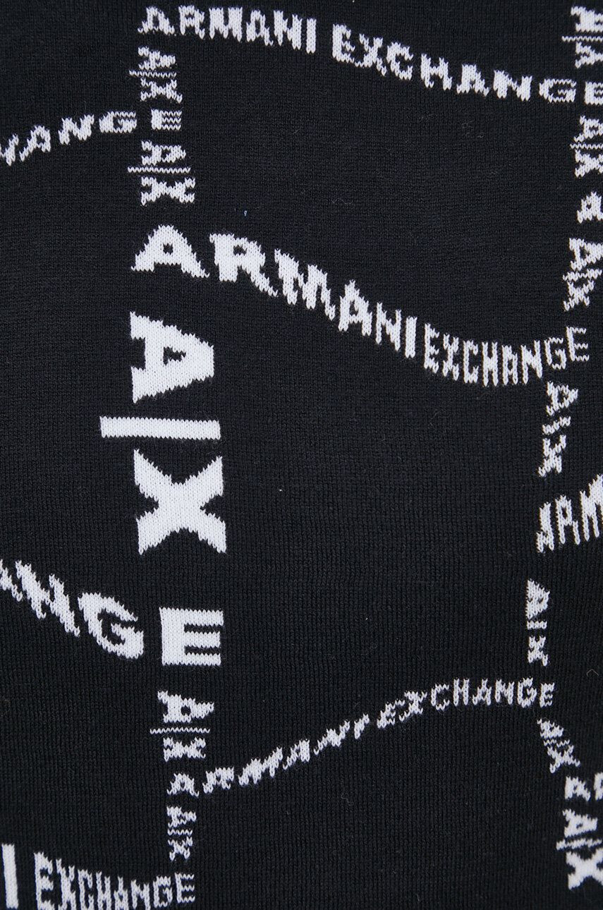 Armani Exchange Bavlněný svetr pánský černá barva - Pepit.cz