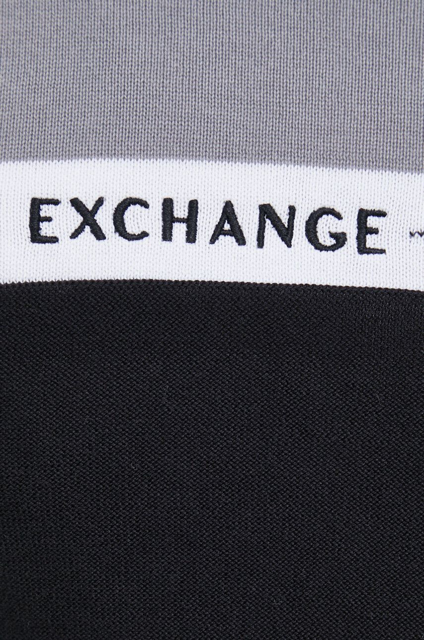 Armani Exchange Bavlněný svetr pánský šedá barva lehký - Pepit.cz