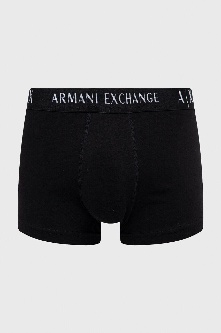 Armani Exchange Boxerky 2-pack pánské černá barva - Pepit.cz