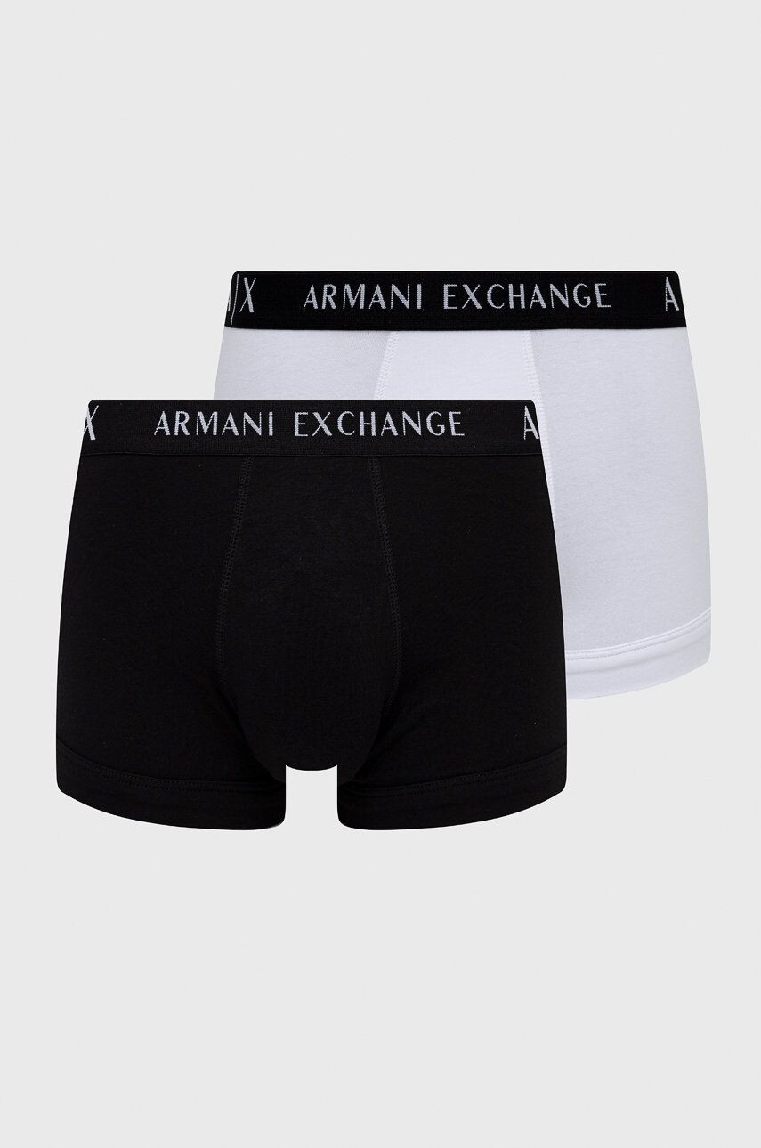 Armani Exchange Boxerky (2-pak) pánské černá barva - Pepit.cz