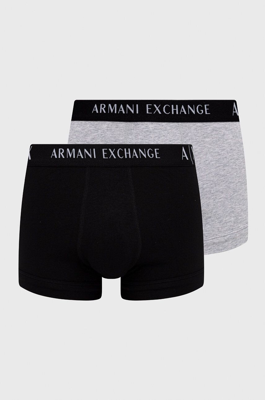 Armani Exchange Boxerky (2-pak) pánské černá barva - Pepit.cz