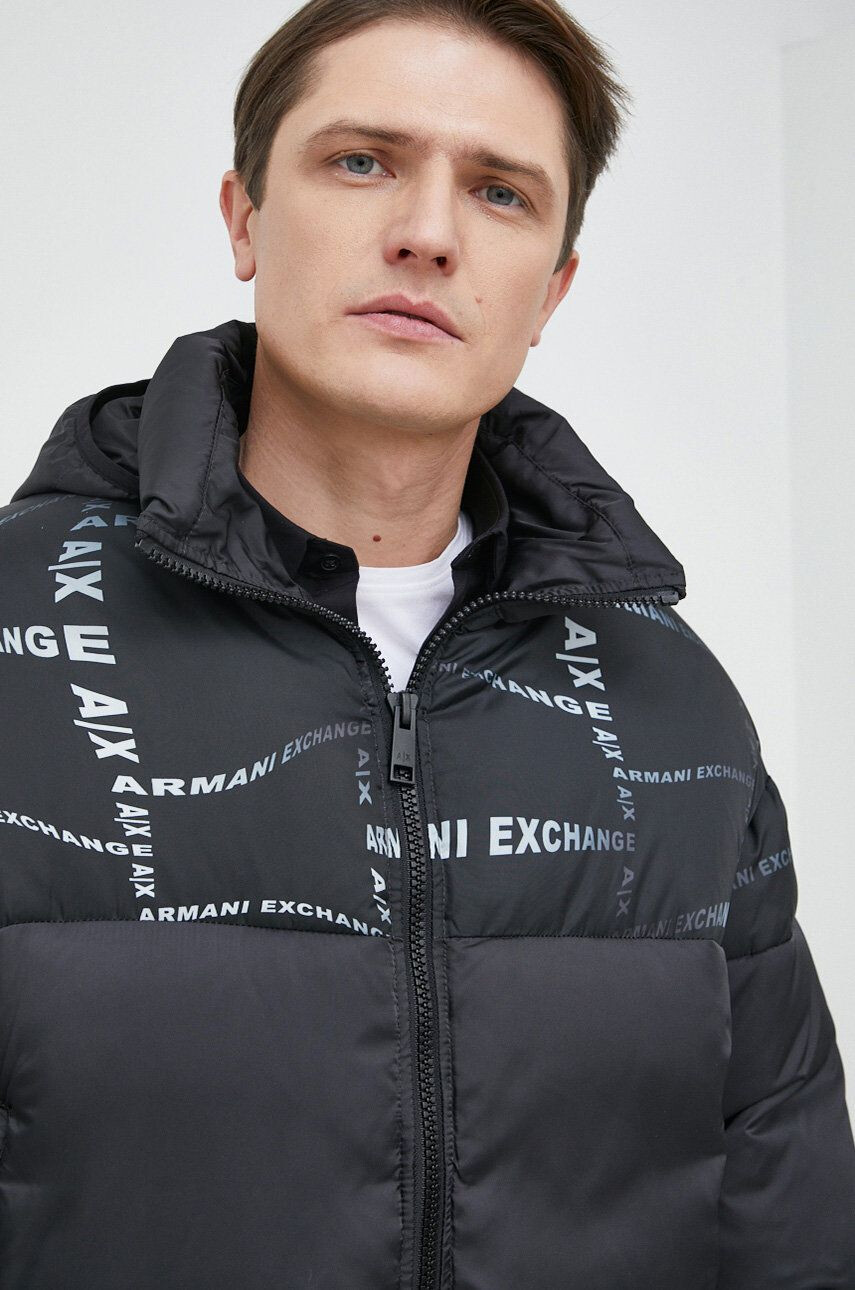 Armani Exchange Bunda pánská černá barva zimní oversize - Pepit.cz