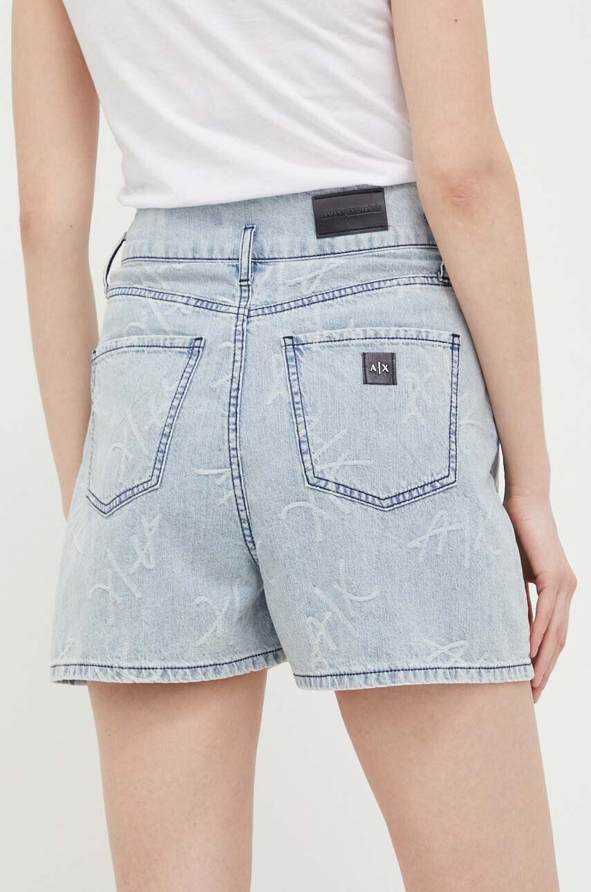 Armani Exchange Džínové šortky dámské vzorované high waist - Pepit.cz