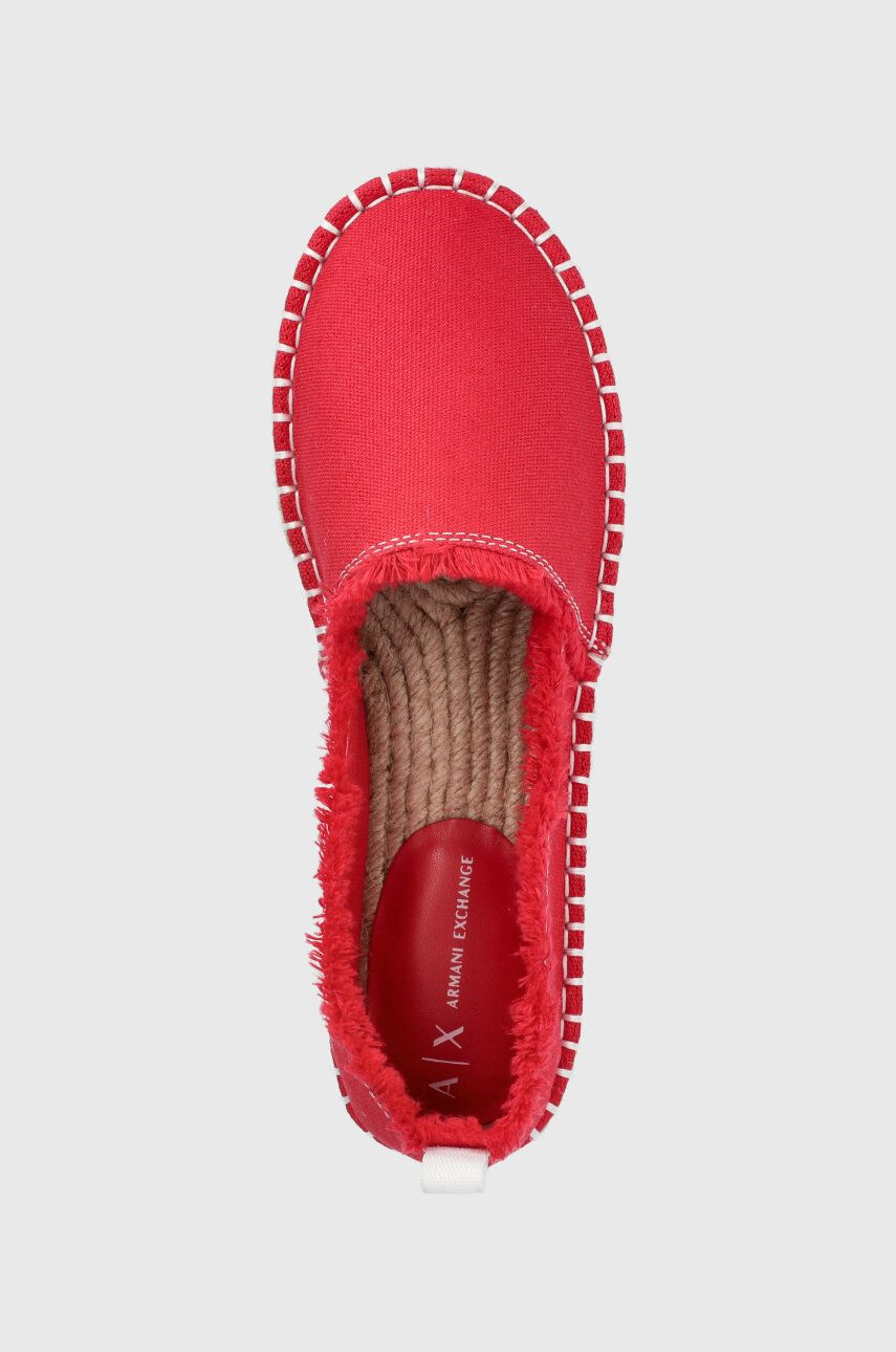 Armani Exchange Espadrilky červená barva - Pepit.cz