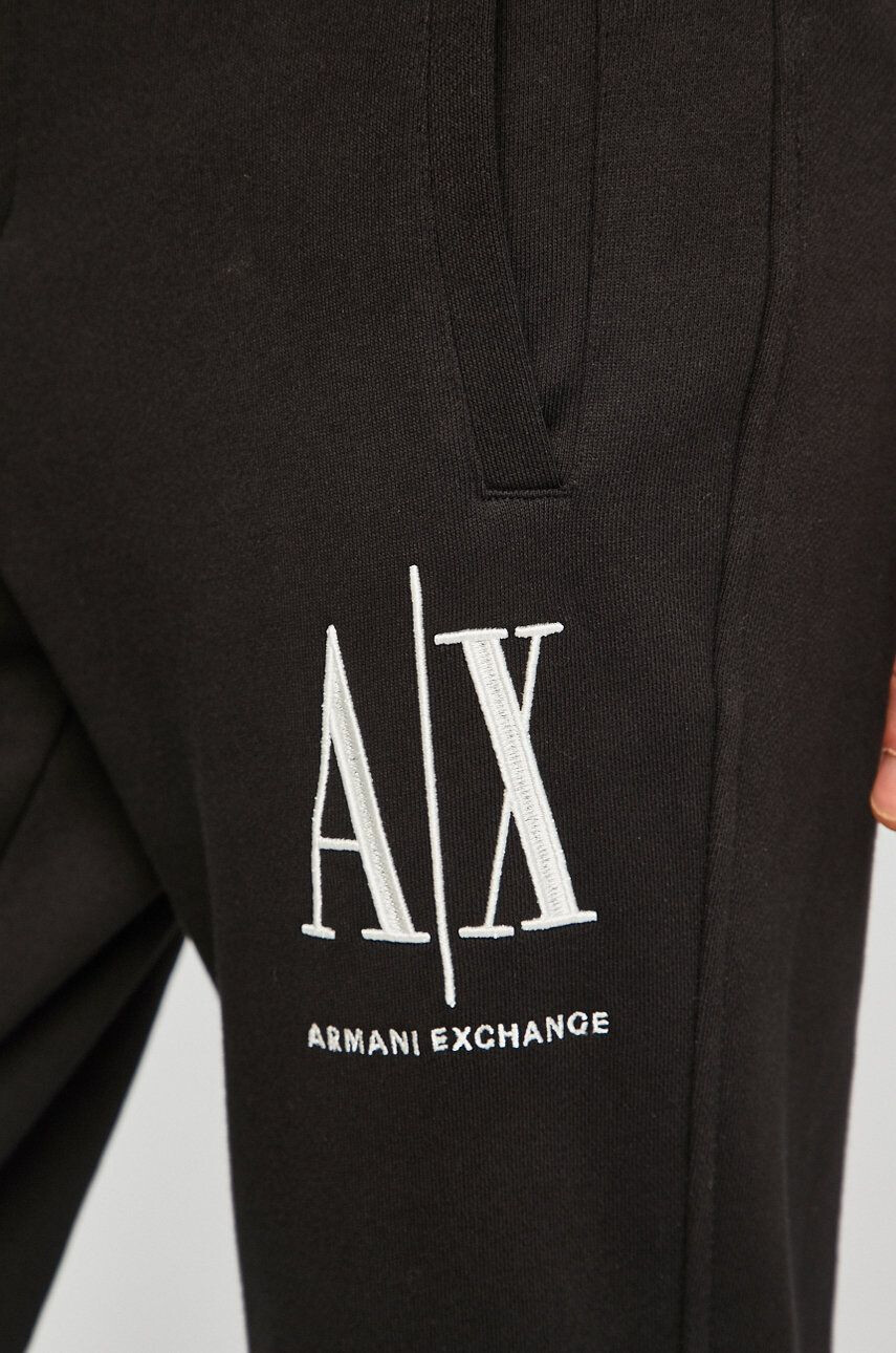 Armani Exchange Kalhoty pánské černá barva hladké - Pepit.cz