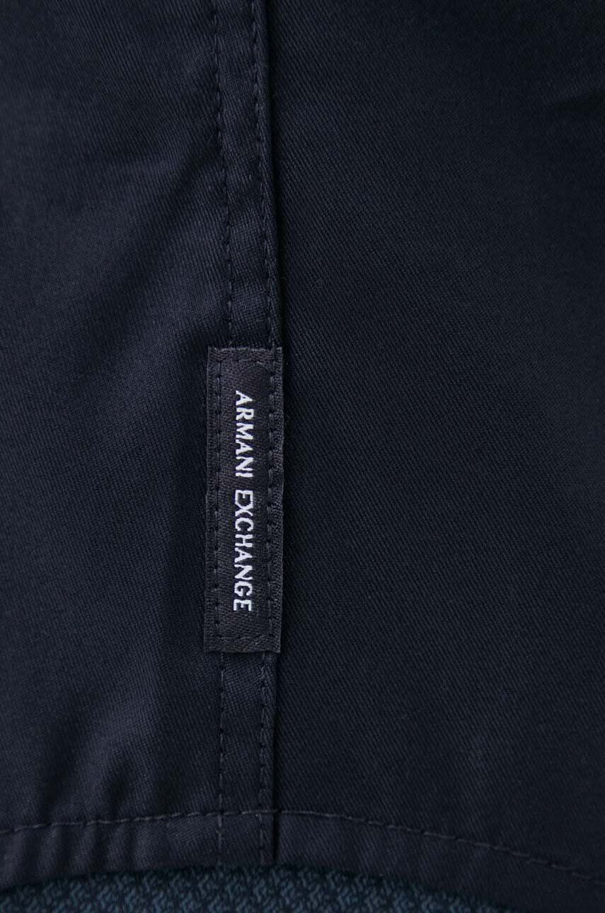 Armani Exchange Košile pánská tmavomodrá barva slim s límečkem button-down - Pepit.cz