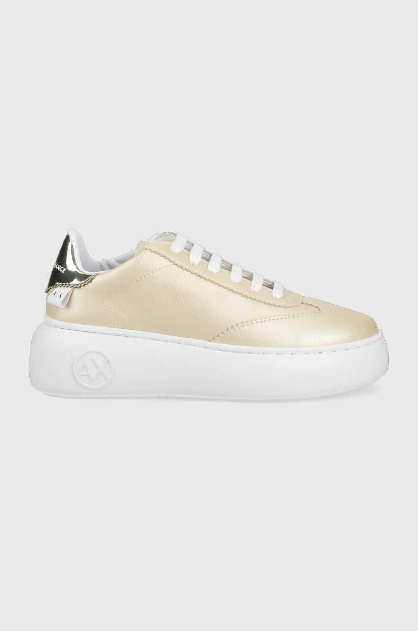 Armani Exchange Kožené sneakers boty bílá barva - Pepit.cz