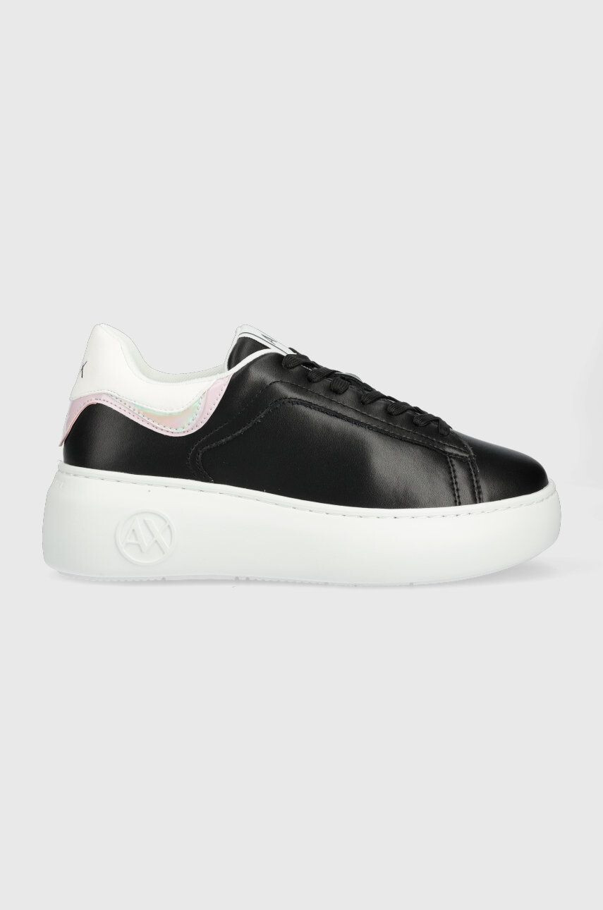 Armani Exchange Kožené sneakers boty XDX108.XV635.00002 černá barva XDX108 XV635 00002 - Pepit.cz