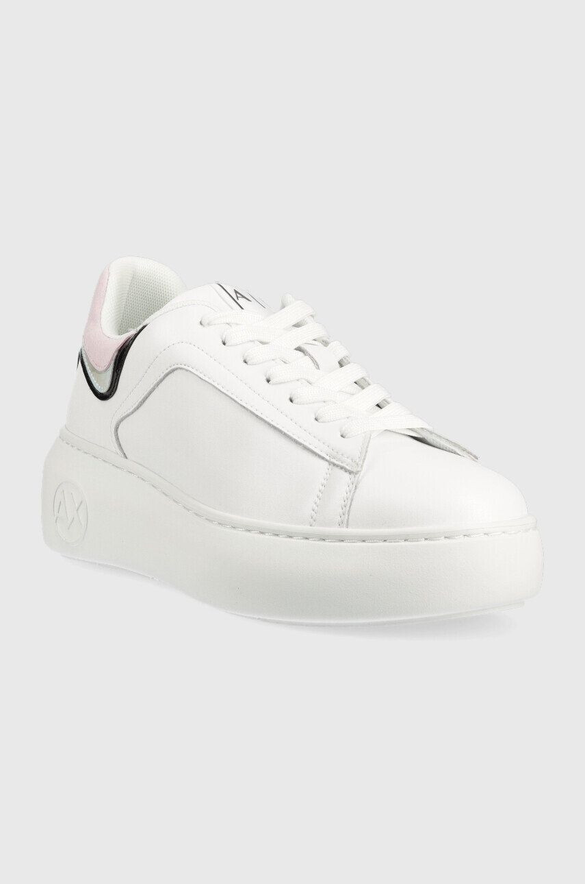 Armani Exchange Kožené sneakers boty XDX108.XV635.00152 bílá barva XDX108 XV635 00152 - Pepit.cz