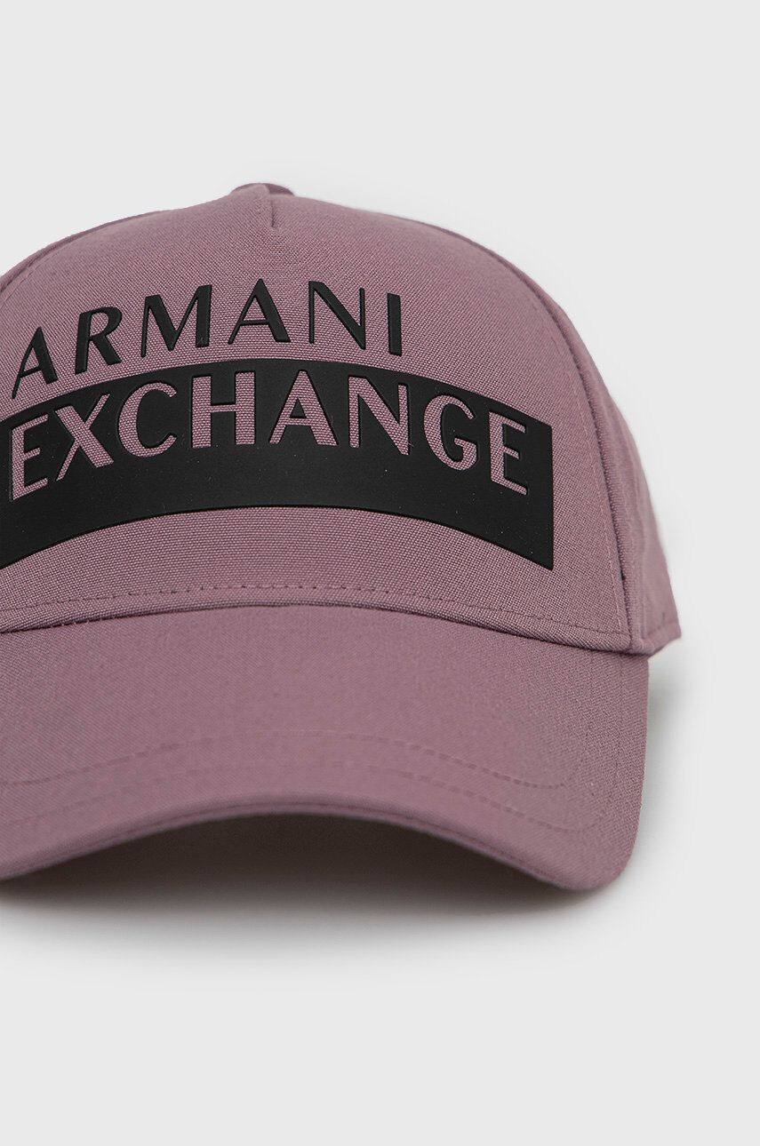 Armani Exchange Kšiltovka fialová barva hladká - Pepit.cz