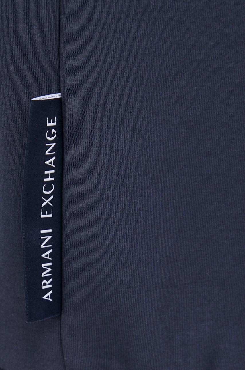 Armani Exchange Mikina pánská tmavomodrá barva hladká - Pepit.cz