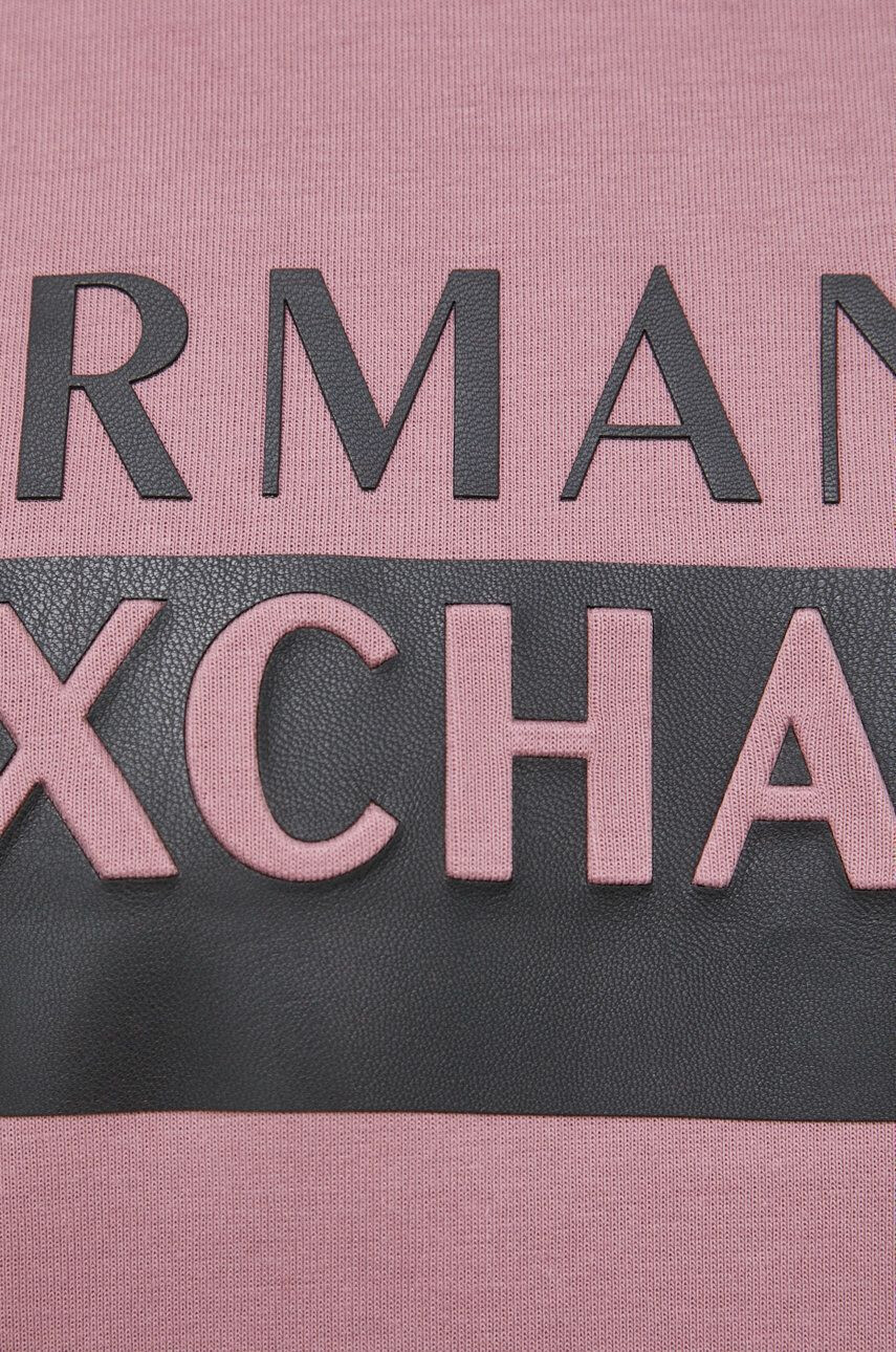 Armani Exchange Mikina pánská tmavomodrá barva s kapucí s potiskem - Pepit.cz