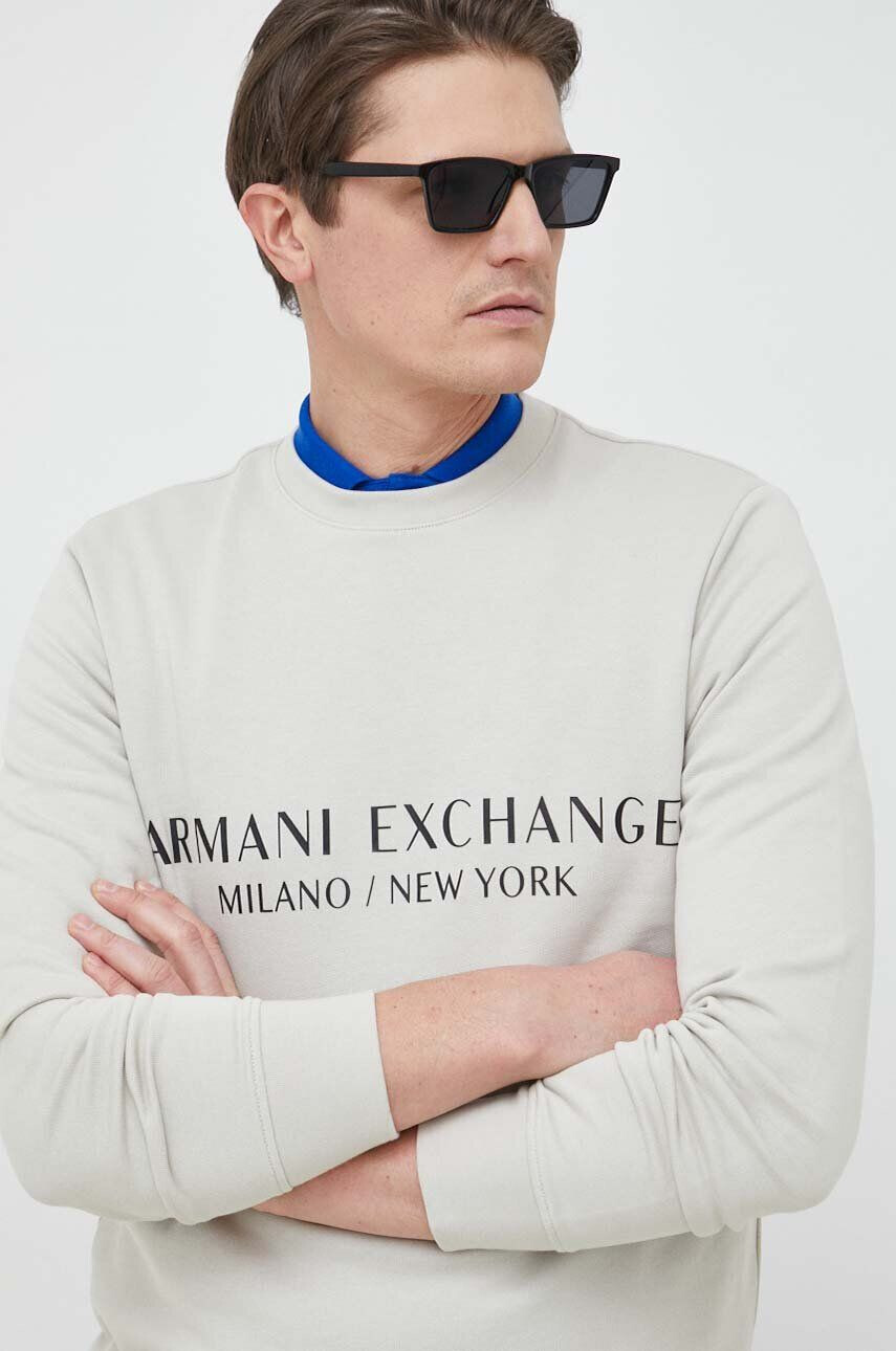 Armani Exchange Mikina dámská bílá barva s kapucí hladká - Pepit.cz