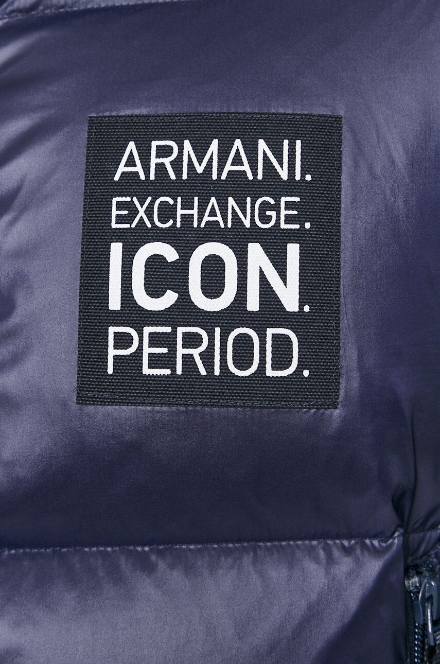 Armani Exchange Péřová bunda pánská tmavomodrá barva zimní - Pepit.cz