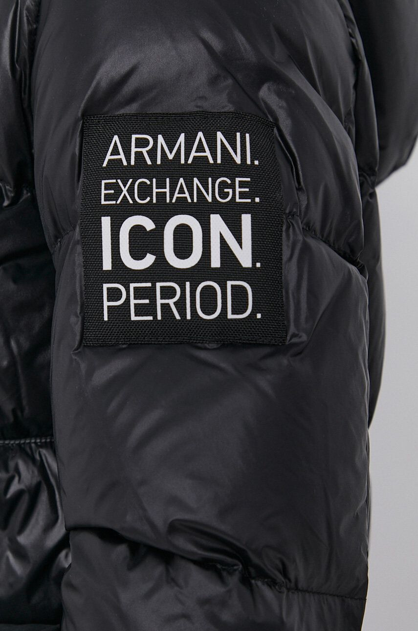 Armani Exchange Péřová bunda dámská černá barva zimní - Pepit.cz