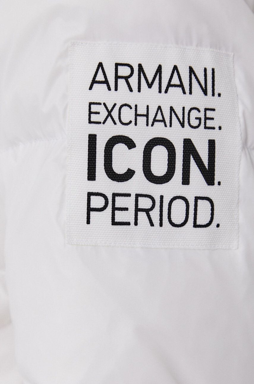 Armani Exchange Péřová bunda dámská bílá barva zimní - Pepit.cz