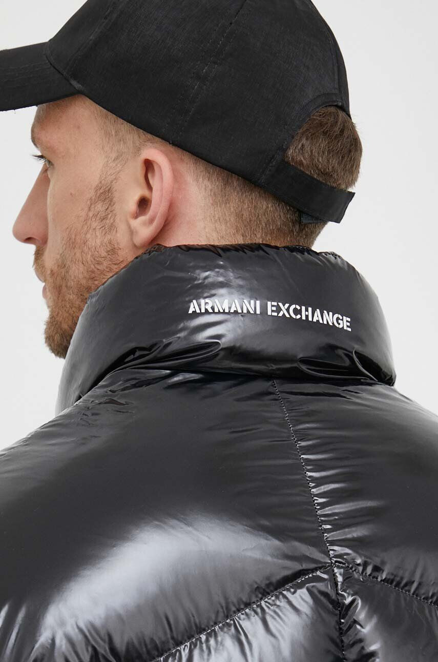 Armani Exchange Péřová bunda pánská béžová barva zimní - Pepit.cz