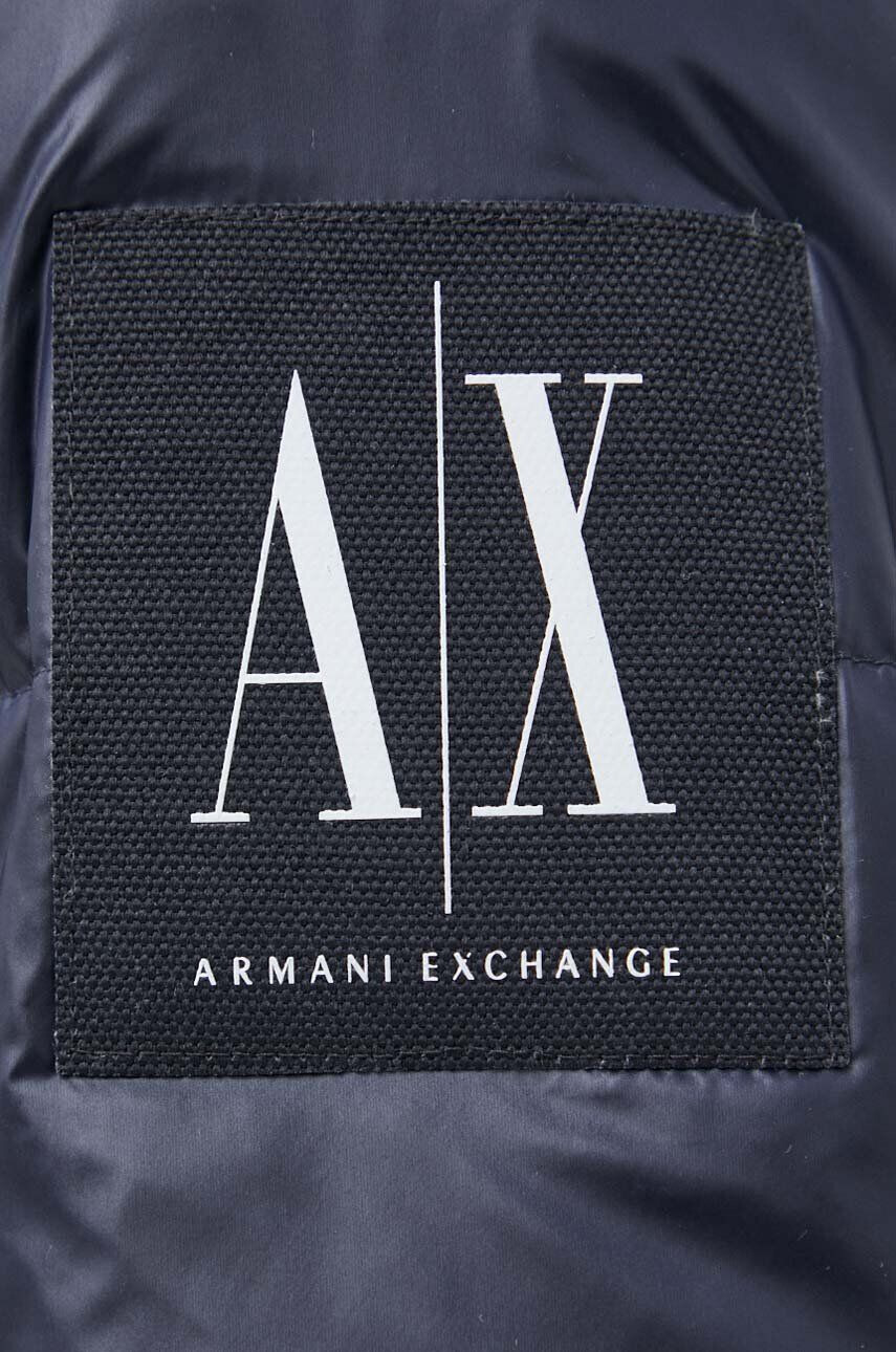 Armani Exchange Péřová bunda pánská tmavomodrá barva zimní - Pepit.cz