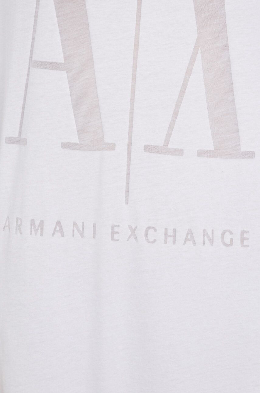 Armani Exchange Šaty bílá barva midi - Pepit.cz