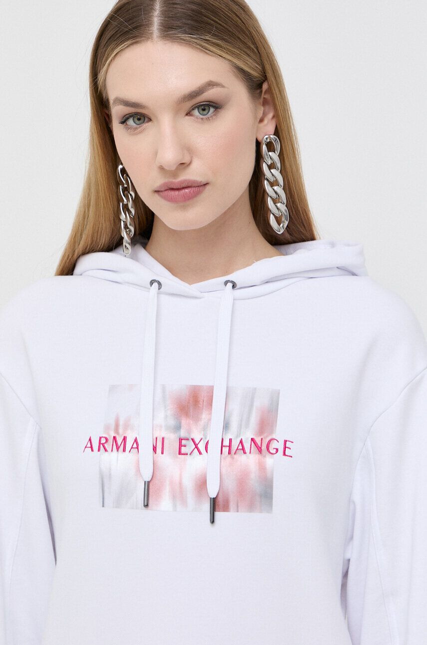 Armani Exchange Šaty bílá barva mini oversize - Pepit.cz