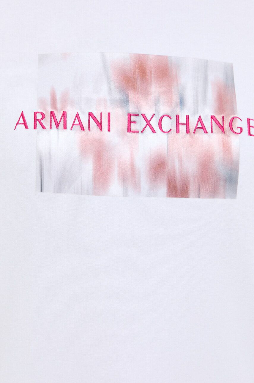 Armani Exchange Šaty bílá barva mini oversize - Pepit.cz