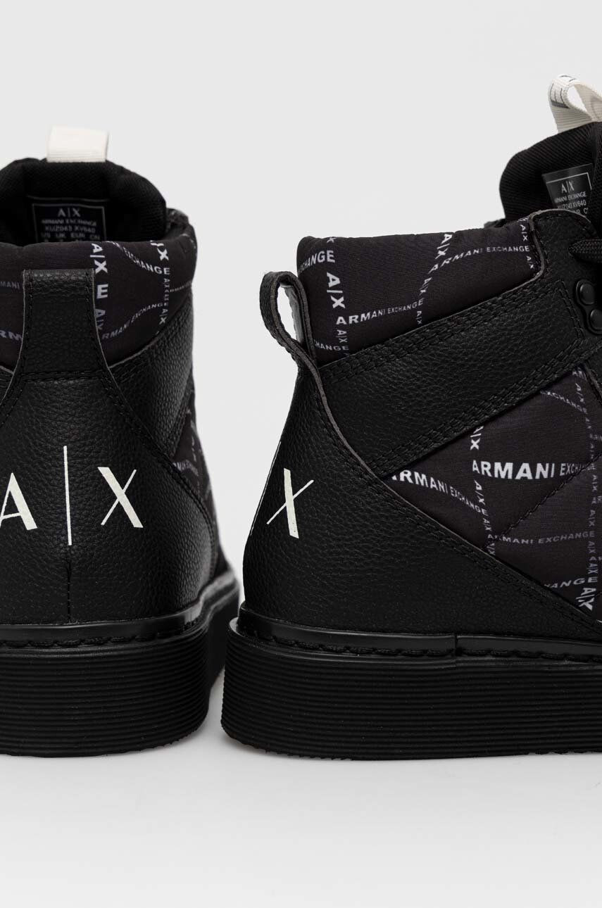 Armani Exchange Sneakers boty černá barva XUZ043 XV640 S277 - Pepit.cz